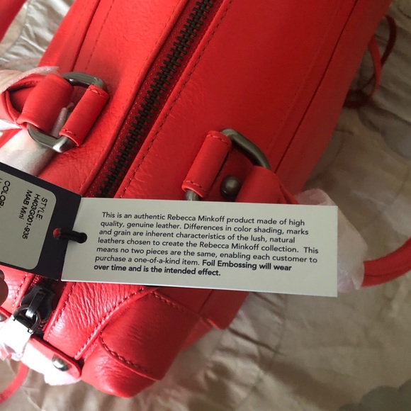 Rebecca Minkoff MAB Mini Handbag - Hot Red leather - Picture 5 of 9